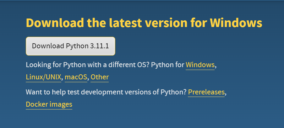 Python 官网
